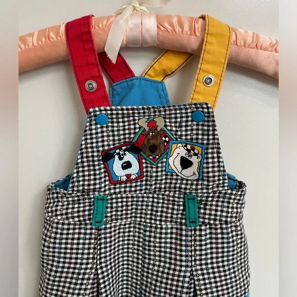 vintage buster brown gingham and emrboidered overralls - Picture 4 of 6